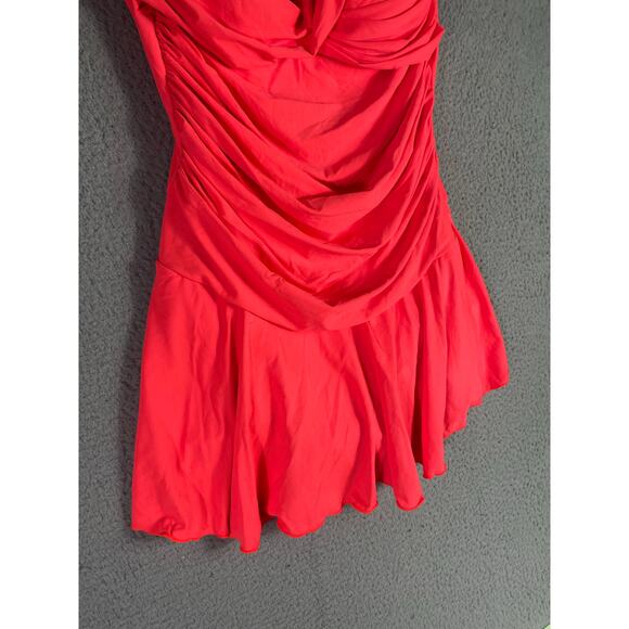 Red Swimdress 3XL One‎ Piece Tummy Control Modest Swimwear Bathing Suit - Picture 4 of 12